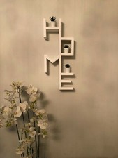 Scritta mensola home legno